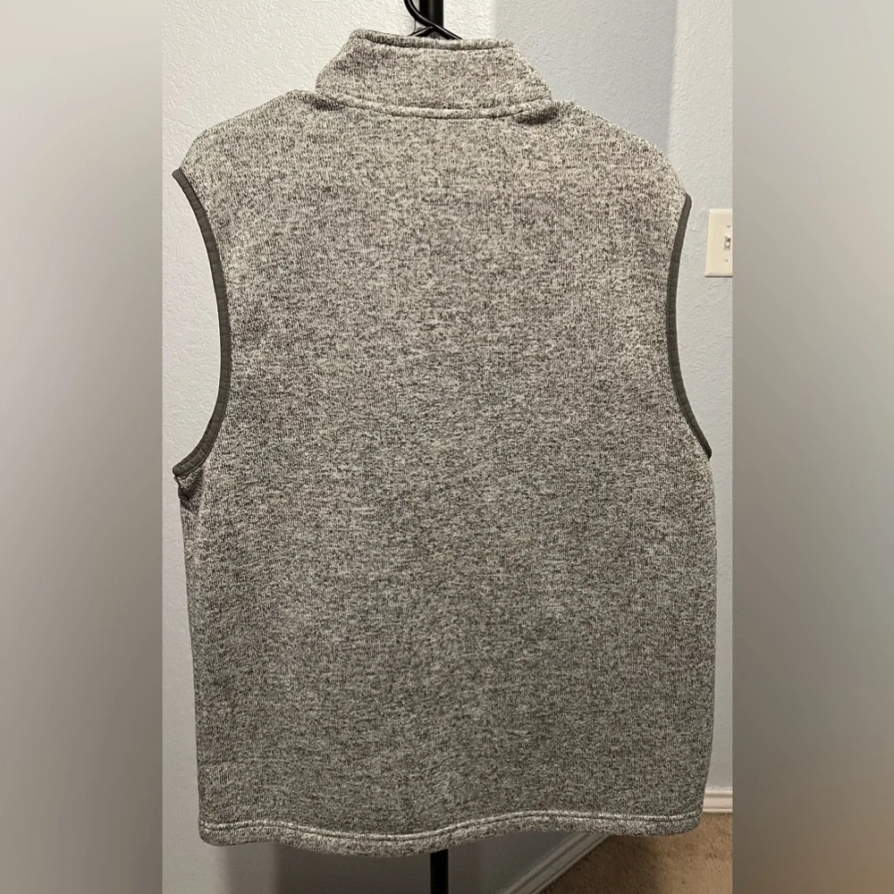 Izod Men's Gray Full Zip Sweater Vest EUC